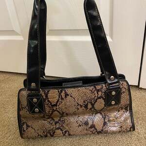 Nine West Vintage Y2K Faux Snakeskin Shoulder Bag